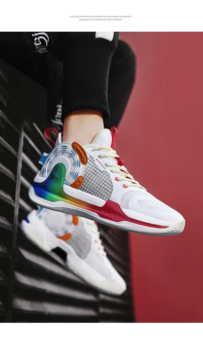 ag3pro阿隆戈登篮球鞋男款三代秋季白彩虹儿童运动实战回弹低帮球鞋