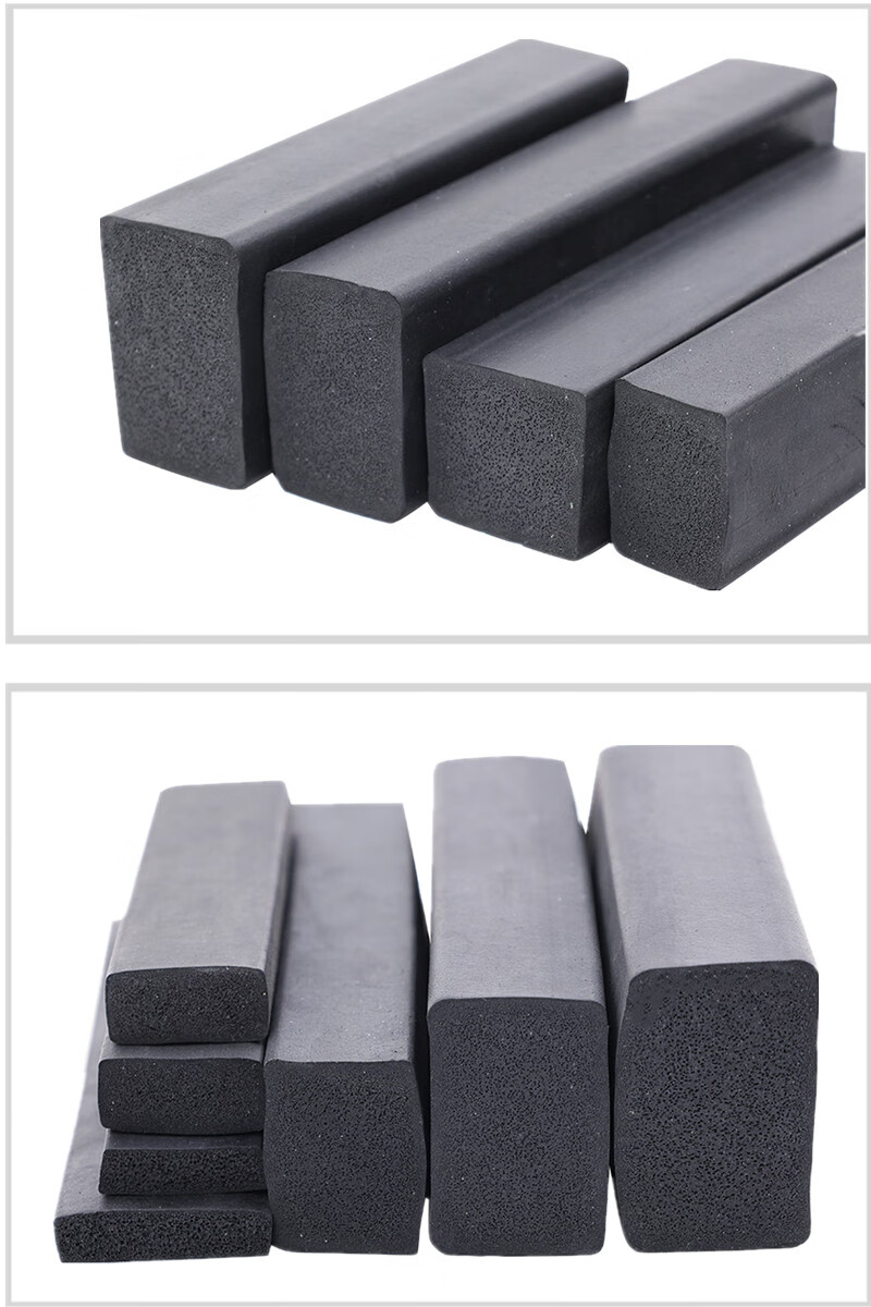 橡胶发泡条epdm三元乙丙橡胶条密封条黑色海绵条船用水密门防撞条5mm