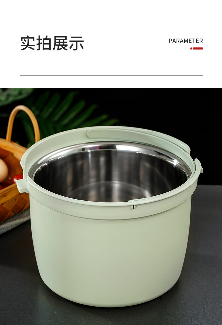 双层防烫手提食堂饭桶上班族便携饭桶提锅冰桶汤桶 30l保温桶(无龙头)