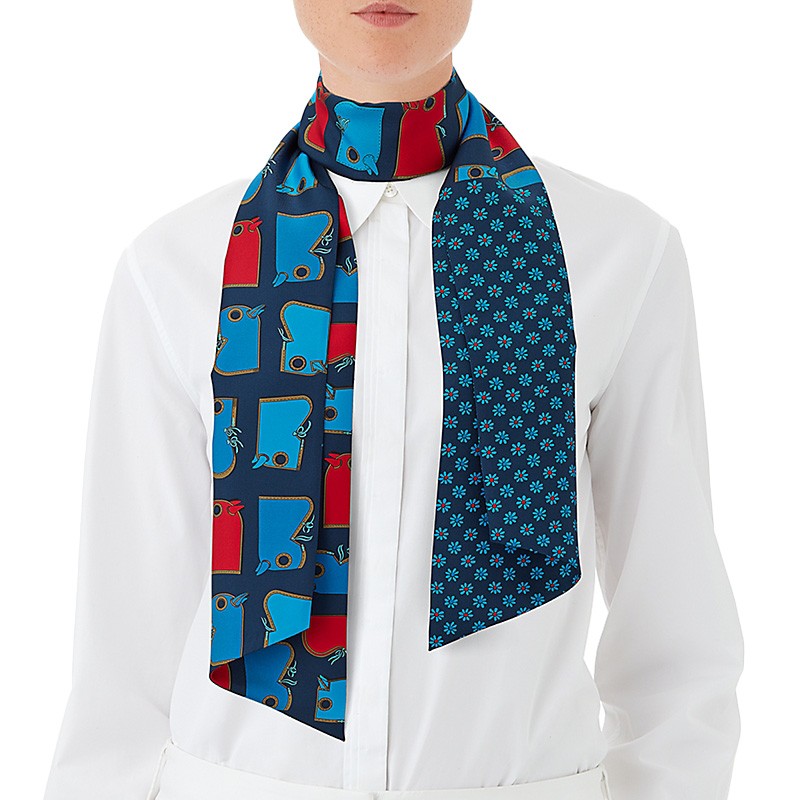 hermes/爱马仕twilly真丝丝巾围巾h093354s代购预售 36预售【图片