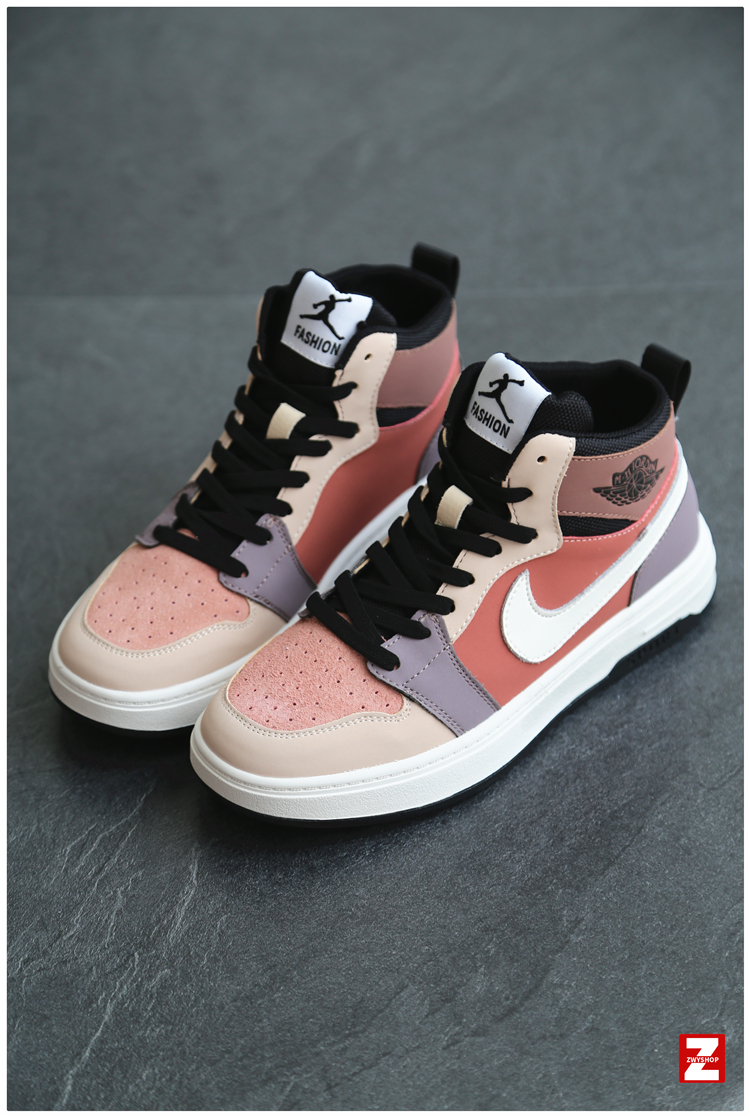 6563商场同款维吉星联名aj女鞋真皮空军一号阿甘鞋高帮休闲运动加