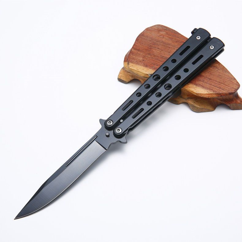 蝴蝶甩手刀双刃蝴蝶练习刀折叠刀甩手刀防身刀野外小折刀耍刀折叠随身