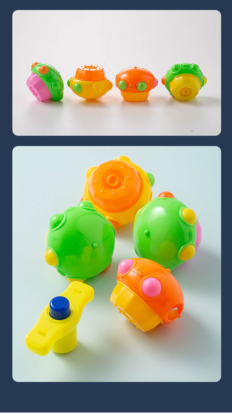 七彩闪光音乐陀螺儿童小孩子玩具男女孩3到6岁发光手转坨陀螺马卡龙