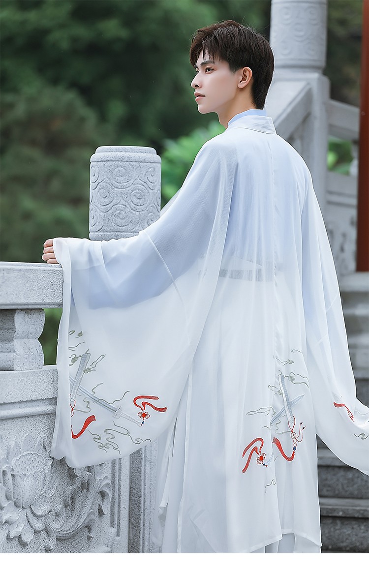 恒源祥集团官方彩羊高档轻奢男装汉古乐府原创魏晋风汉服男古风男士