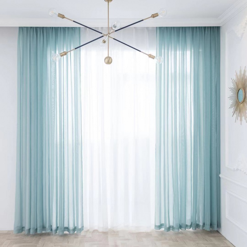 oloey-窗帘纱帘白色麻纱加厚窗纱成品卧室隔断纱飘窗