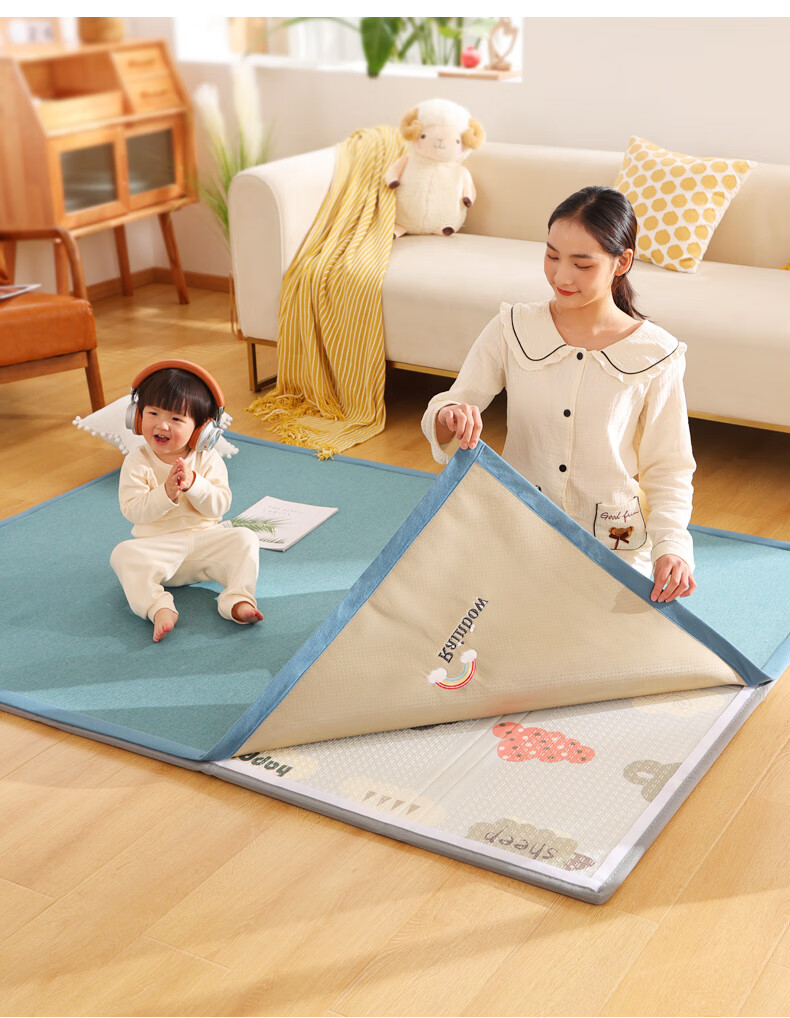宝宝xpe爬爬垫婴儿加厚折叠爬行垫子儿童可水洗榻榻米防滑地垫阳光