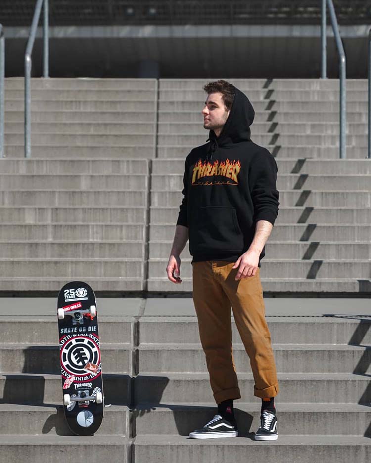 element滑板初学者成人儿童男女刷街双翘板整板 组装滑板 红色【图片