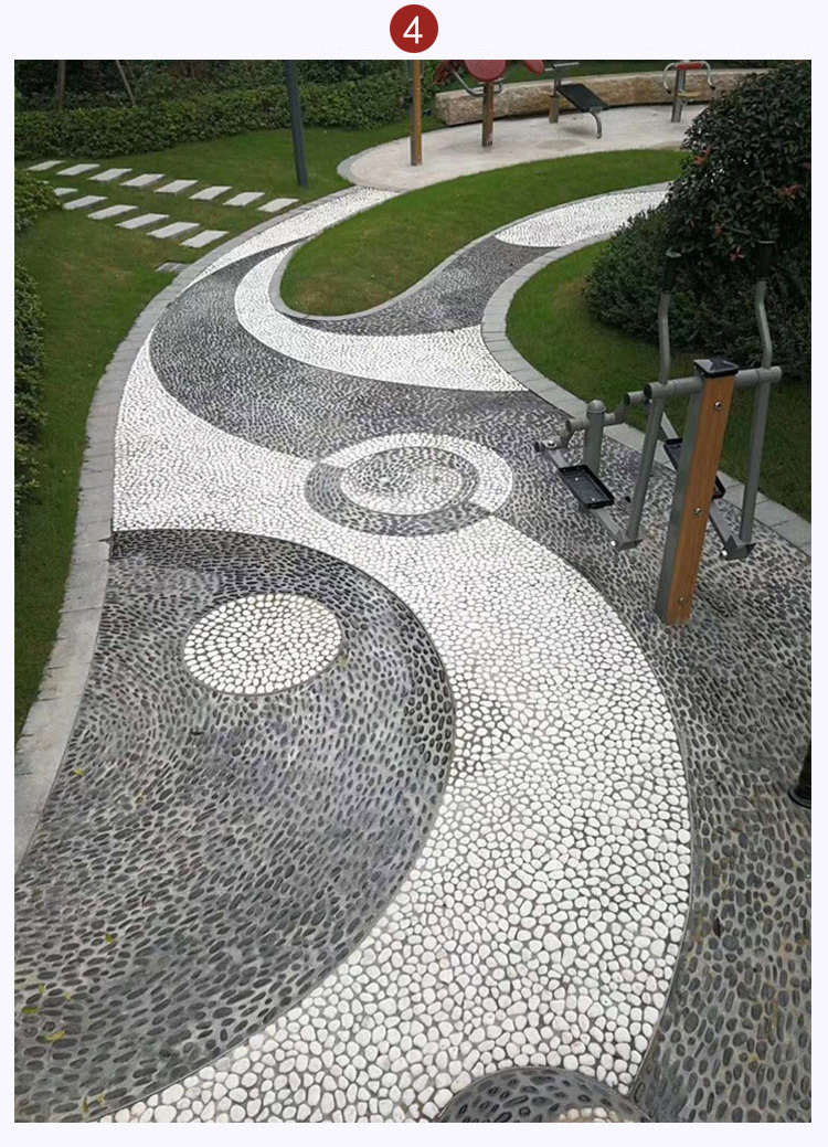 白色鹅卵石头高抛光鹅暖石鹅软石鱼缸园林造景卵石庭院铺路铺面 50斤