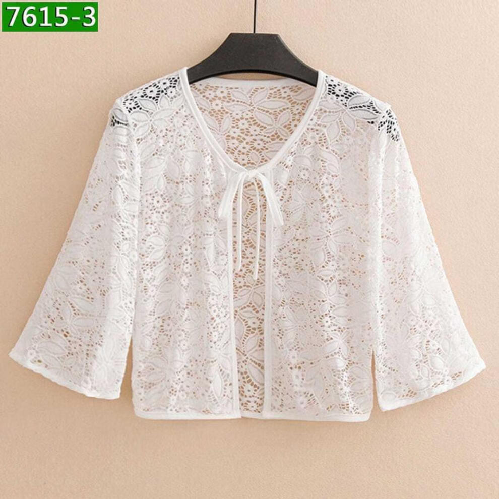 【蕾丝披肩外套女】【高品质】蕾丝小披肩外套女配空调衫镂空晒蕾丝