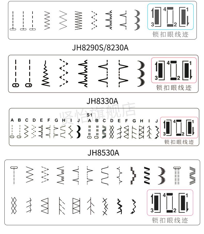 蝴蝶牌缝纫机缝纫机缝纫机家用电动多功能锁边自动吃厚5209带调针距