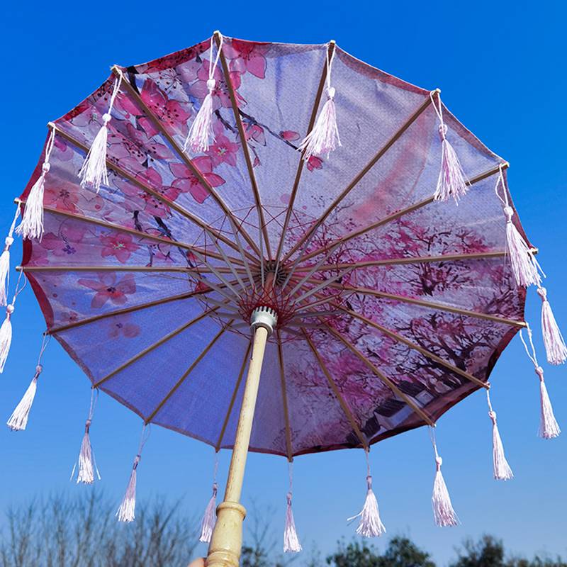 油纸伞古风儿童 儿童伞流苏伞防晒女童古风伞古典古装伞演出古装汉服