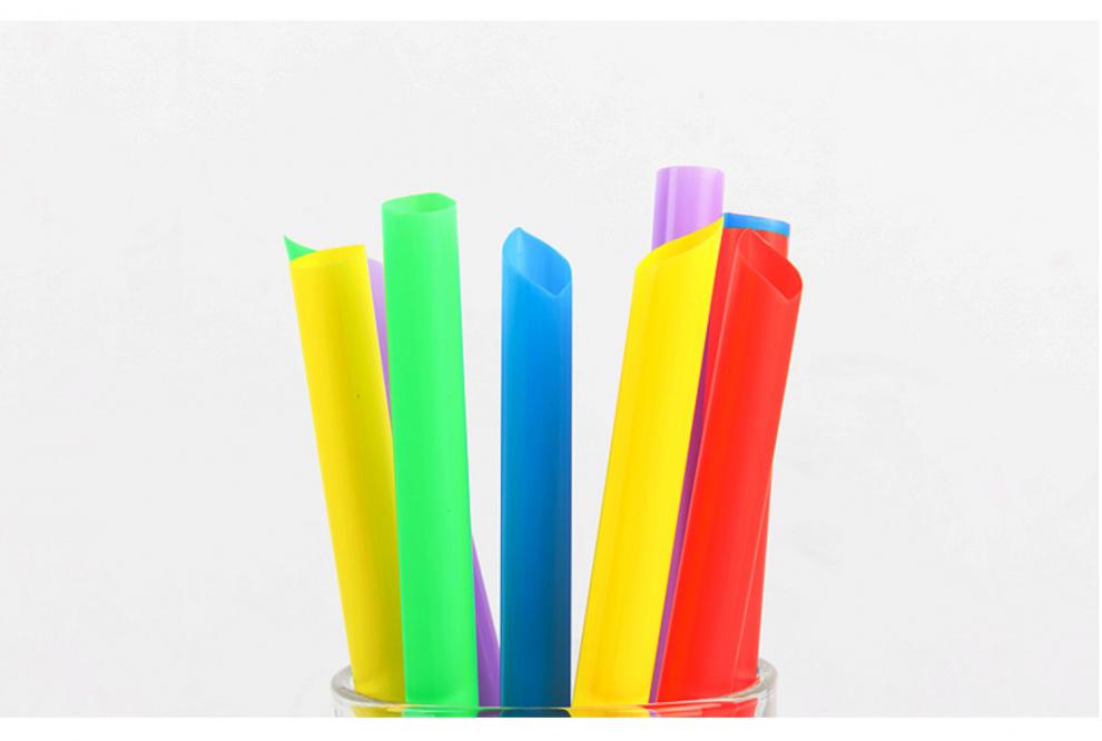 员创一次性吸管独立包装粗珍珠奶茶果粒果珍尖头彩色大吸管100支23cm