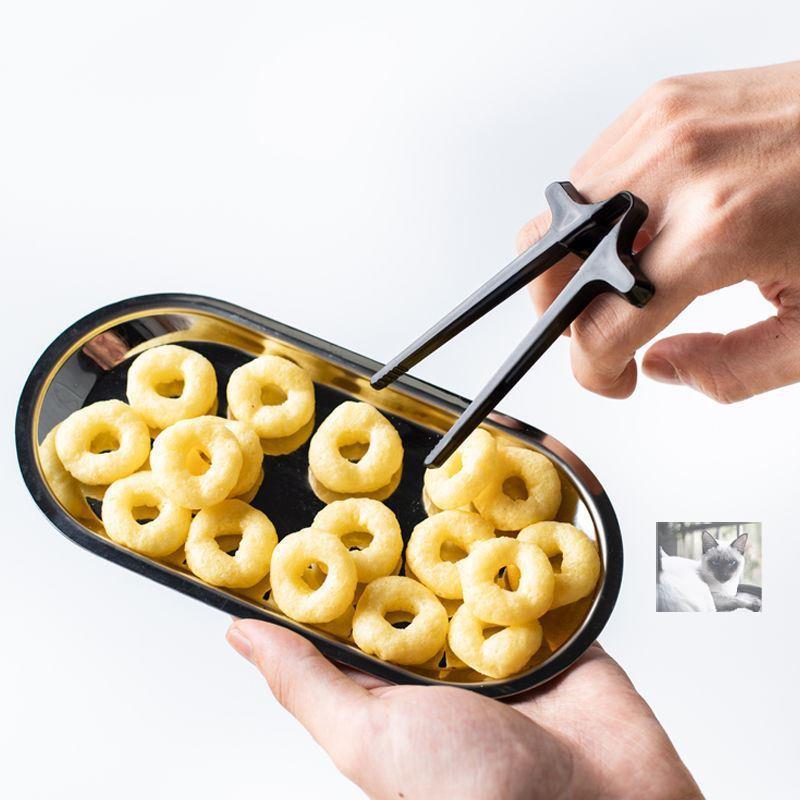 吃薯片神器多功能零食夹子不脏手薯片塑料食品夹厨房食物夹小夹子吃