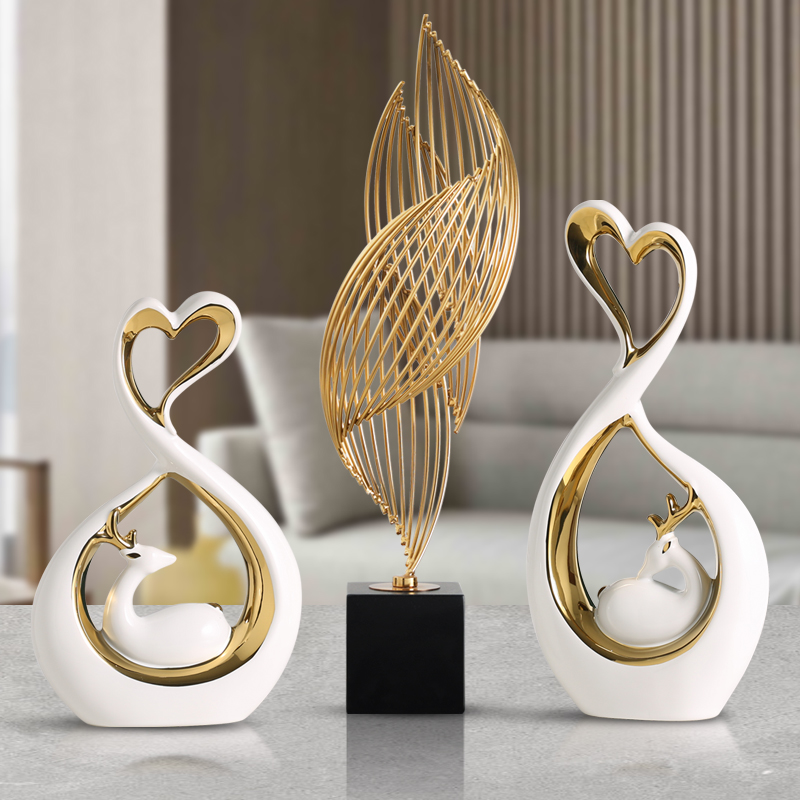 轻奢客厅摆件高端大气上档次大象家居玄关电视柜装饰乔迁新居礼品