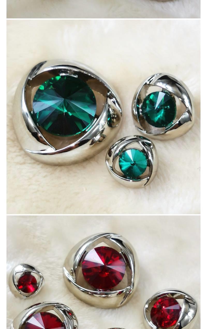 法克伦新品字母袖扣闪亮彩色水钻扣子水晶纽扣开衫衬衫钮扣西装风衣