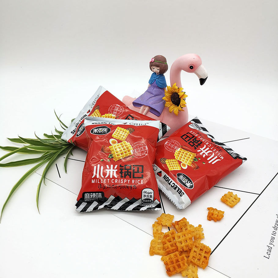 米西乐小米锅巴蛋香蟹黄牛肉味休闲零食陕西特产小吃散称 蛋香蟹黄味2