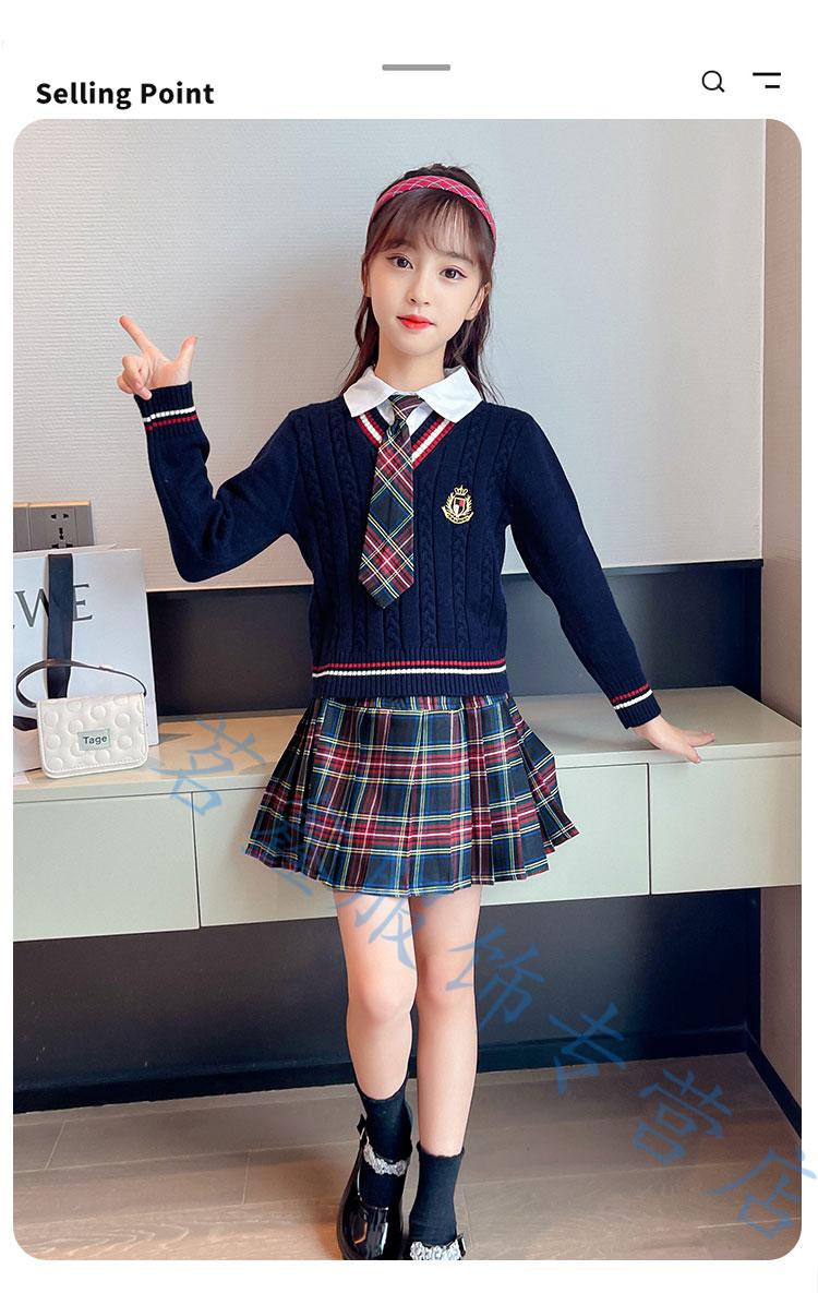 冬天亅k半身裙子少女孩学院风衣服装连衣裙秋冬加绒百褶jk制服套装