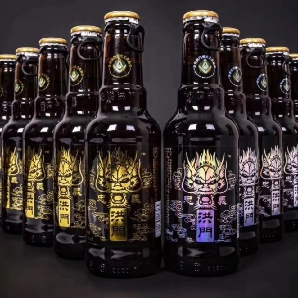 味小府(wei xiao fu) 忠义洪门全麦精酿啤酒 洪门啤酒玻璃瓶装 洪门