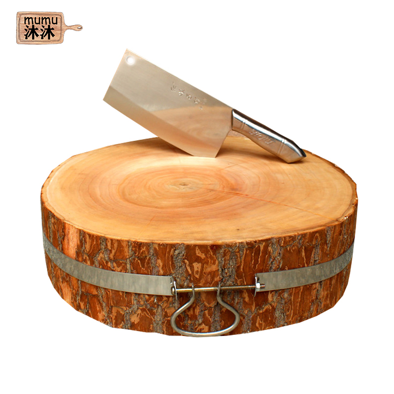 菜墩子菜墩菜板柳木实木圆形整木加厚肉墩家用菜墩子酒店剁肉剁骨头