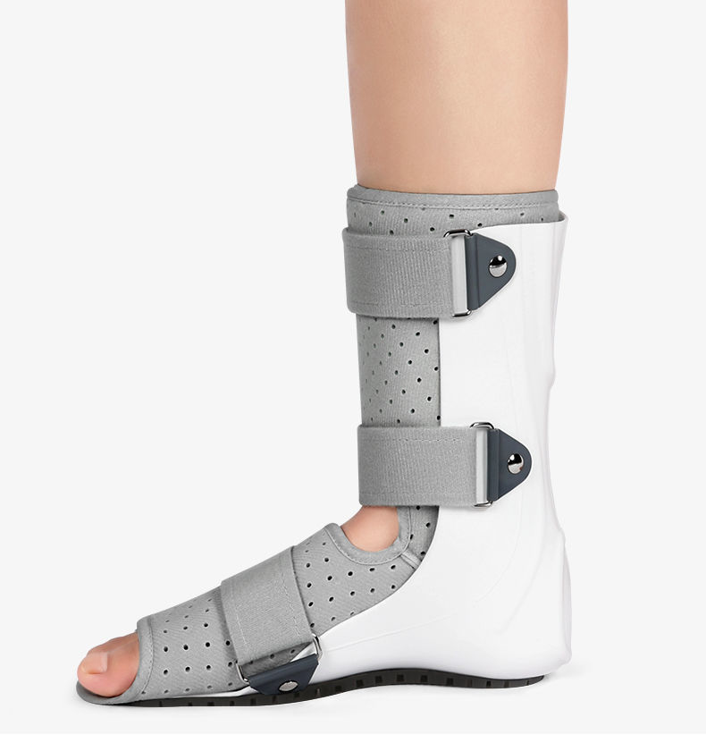 石膏鞋儿童足托矫正器腿韧带拉伤骨裂康复护具短款灰色全包裹左脚s鞋
