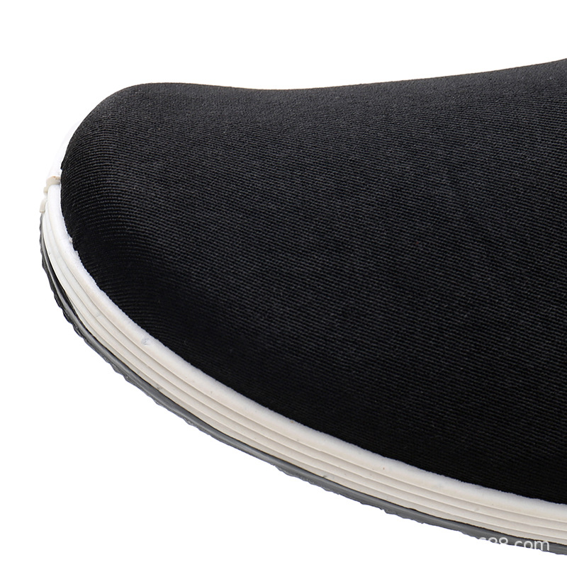 黑色男士单鞋休闲防滑软底男单鞋传统布鞋橡胶底开车鞋军板全黑底36