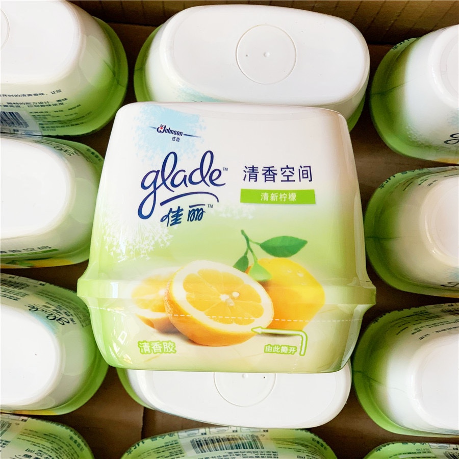 佳丽空气清新剂固体庄臣佳丽清香空间固体空气清新剂145g清新柠檬车载