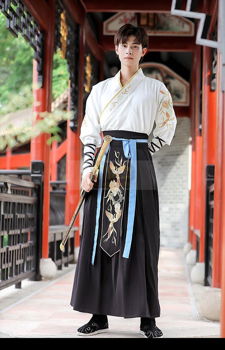 青足卫汉服男装武侠风书生班服侠客帅气古装男士古风仙气学生春秋黑化