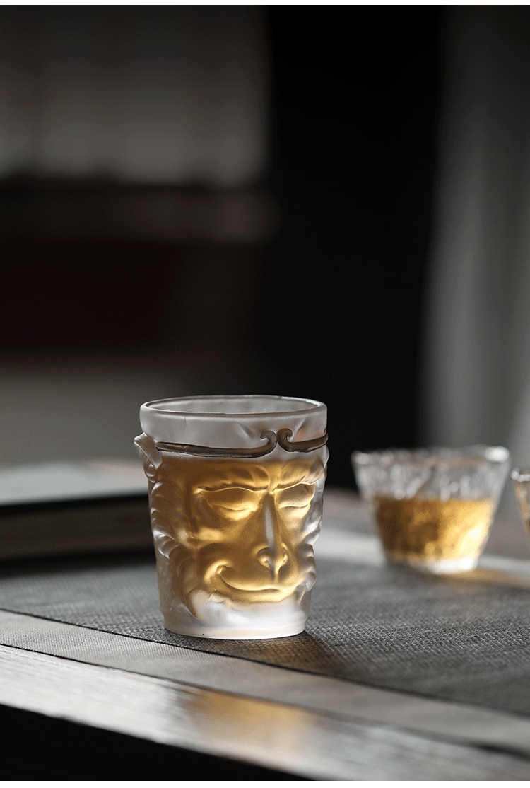 大圣主人杯男士悟空茶杯礼盒装家用磨砂玻璃喝茶杯子精致创意茶具生日