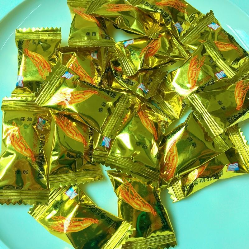 香港 原装进口 雄鹰牌美国花旗参糖 人参糖 休闲零食 盒装330g*2包