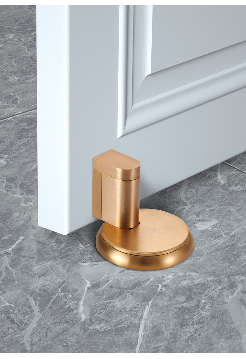 名门防风静音门吸隐形免打孔地吸防撞防尘门挡卫生间推弹门碰m2拉丝