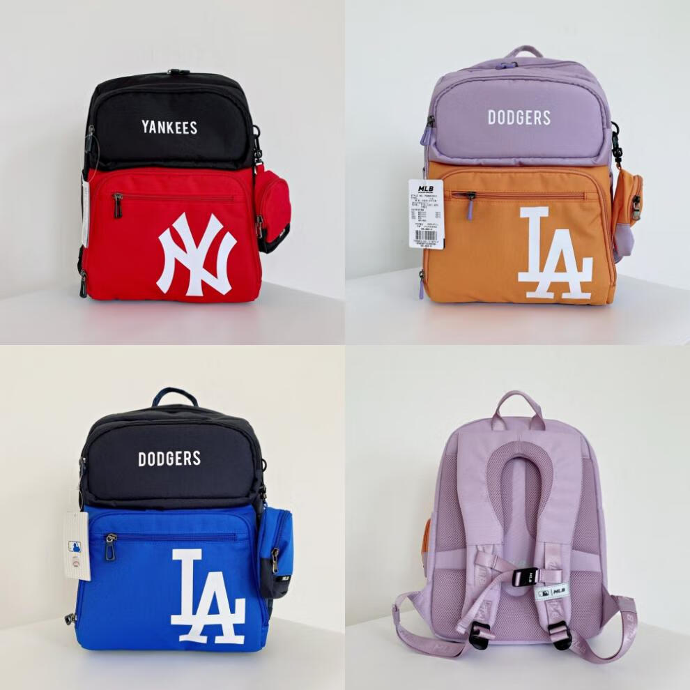 韩国mlb儿童书包ny双肩背包米奇减负护脊小学生双肩书包大容量结实
