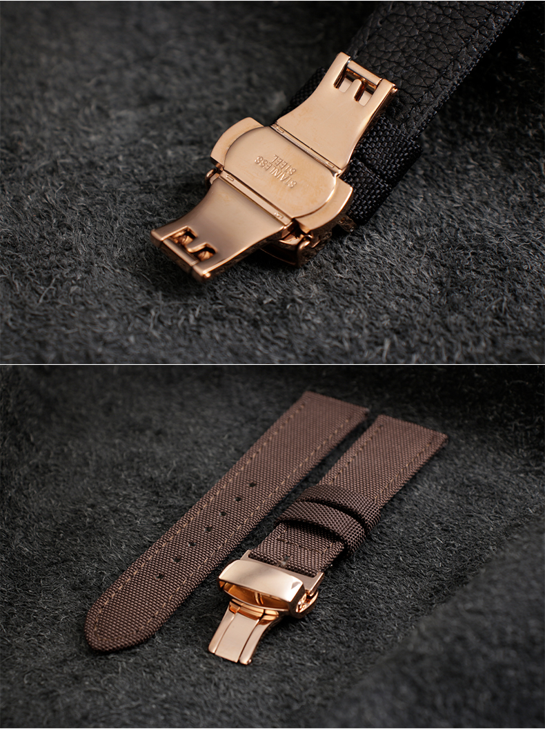 适配百年灵海狼黑鸟侦察机复仇者海洋文化二代帆布手表带20mm腕带黑色