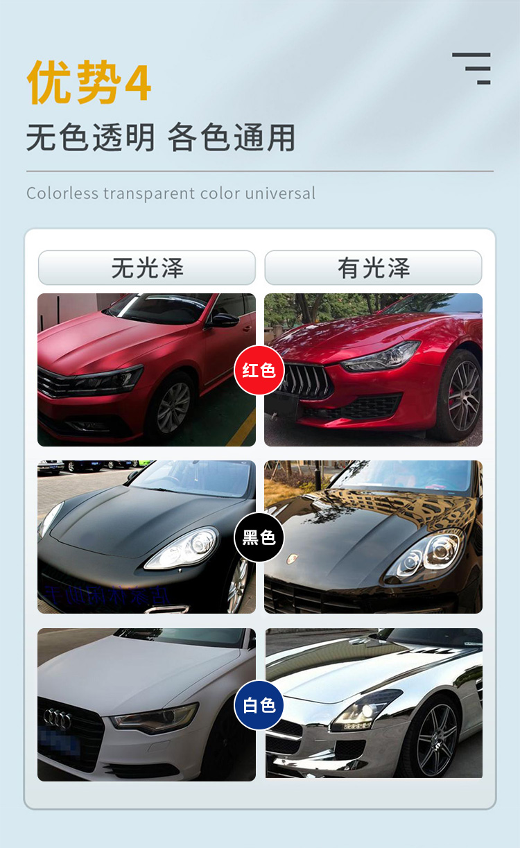 汽车亮光金油自喷漆光油透明清漆黑白色补漆修复车用手喷油漆喷罐450