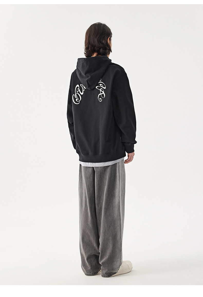 beaster 简约字母小恶魔鬼脸潮流连帽卫衣嘻哈字母上衣男 紫色 xs