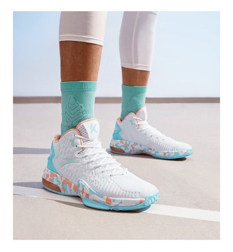 【kt3 team】安踏篮球鞋男kt汤普森外场实战运动鞋中帮皮网面篮球鞋