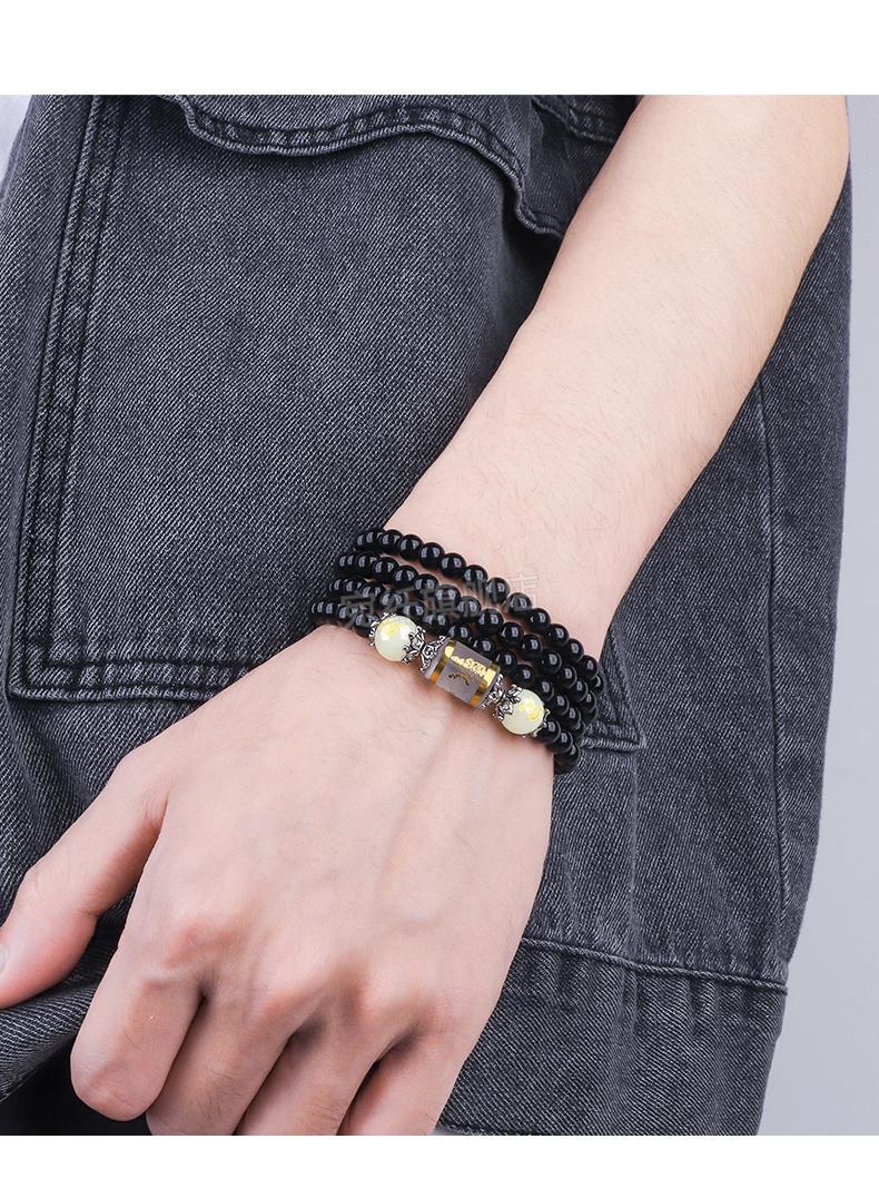 2022新品手珠串男手链男潮韩版简约个性夜光十二生肖男士佛珠手串男生