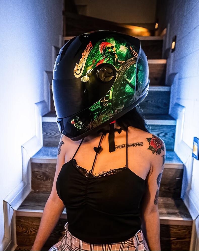 春风250sr赛道版头盔男女电动摩托车安帽盔四季冬季骑士头灰个性酷