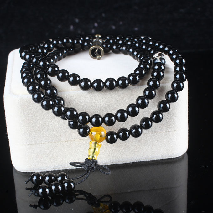 欧费罗 5分透乌鸦血石手串 风水师活佛 a款14mm【图片 价格 品牌 报价