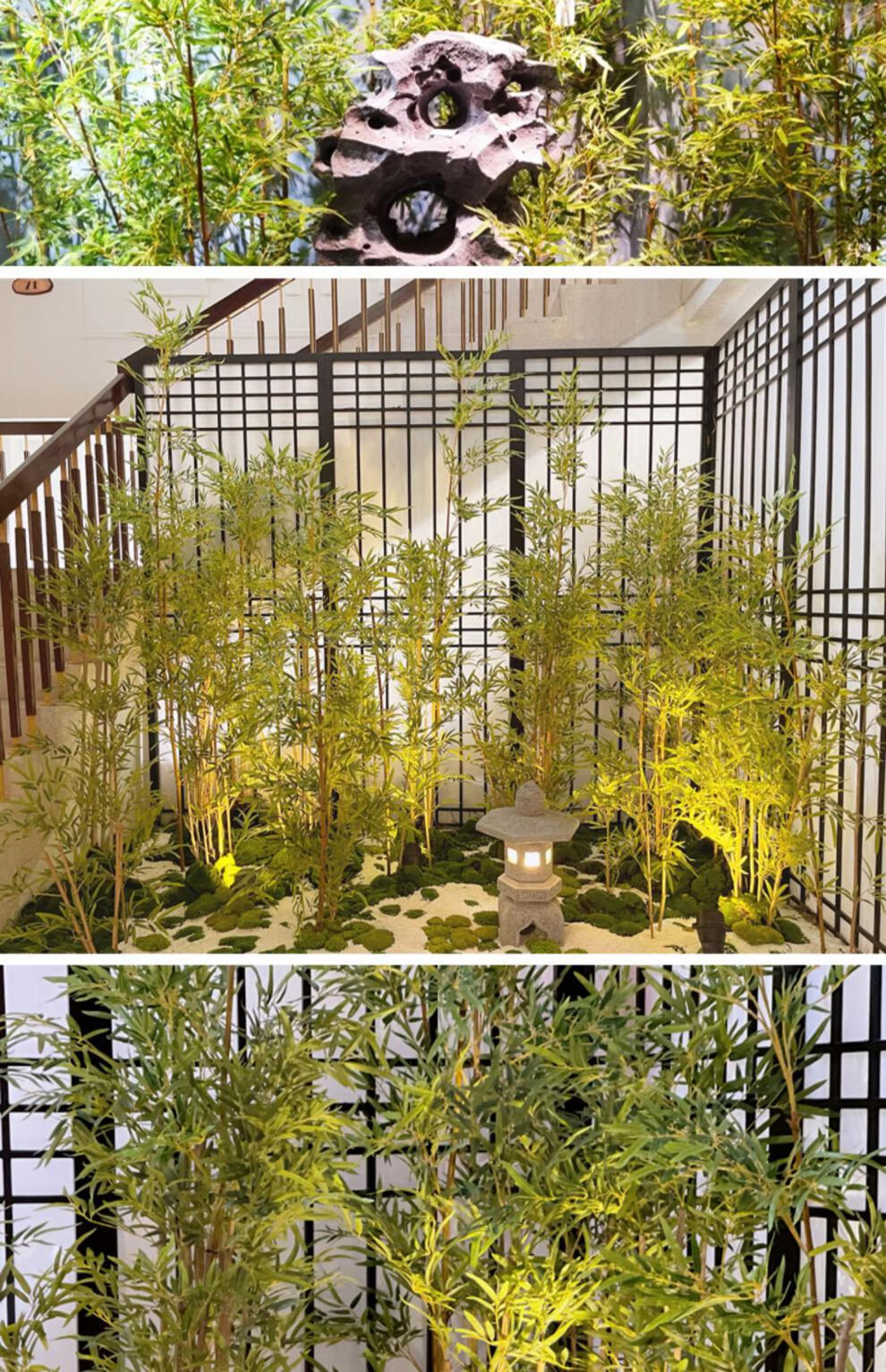 涧冰仿真竹子仿真竹子隔断屏风假竹子植物造景盆景细水毛竹绿植客厅