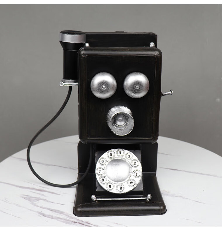 复古老式电话机座机宿舍装饰小摆件老上海民怀旧古董老物件道具 手摇