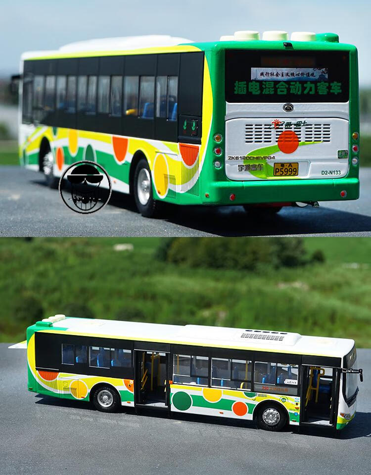 宇通客车模型42宇通客车公交巴士zk625chevpg4混合动力公交车汽车模型