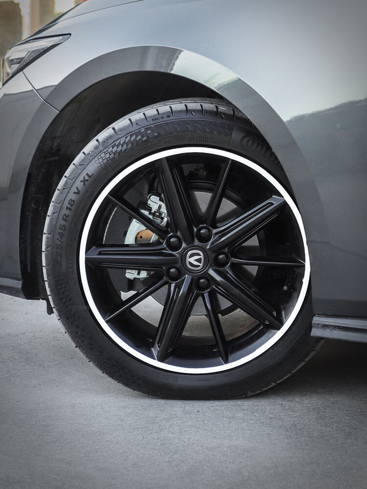 长安univ反光贴装饰贴膜拉花轮廓改色膜 uni-v轮毂圈/白色/19寸【图片