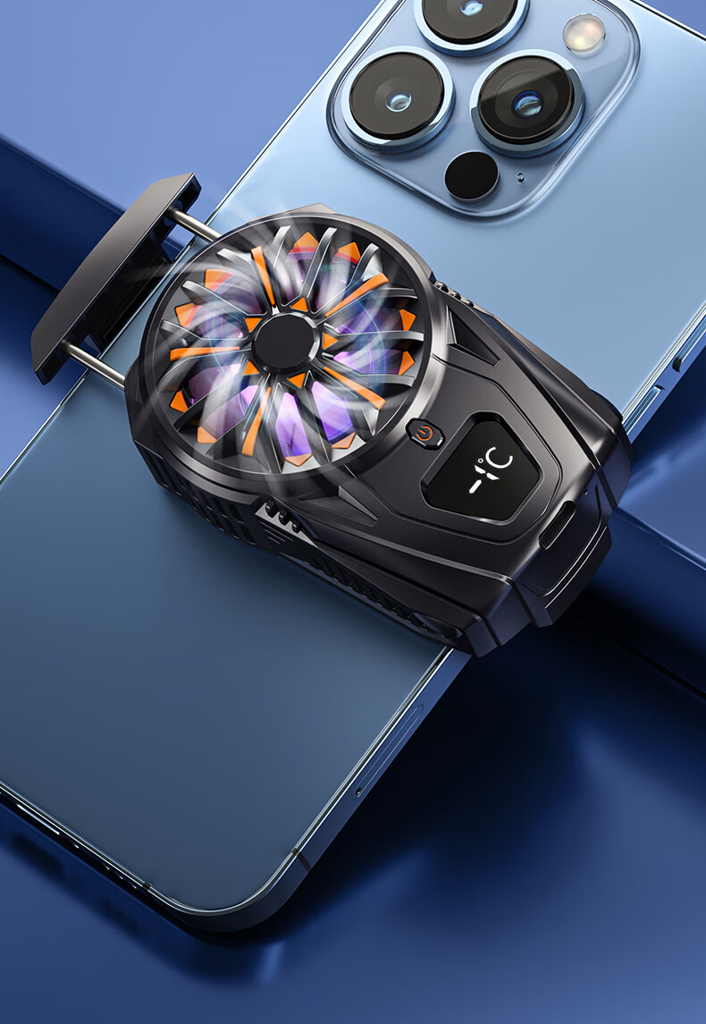 苹果小米红魔散热背夹黑鲨2psl02半导体冰冻制冷充电款象牙白数据线