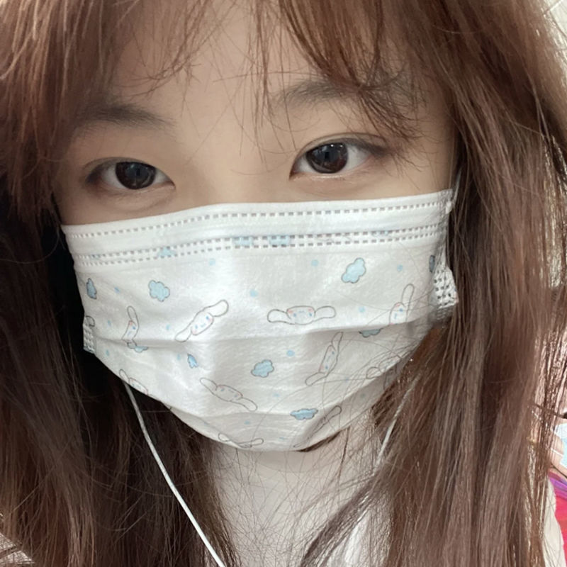 玉桂狗口罩玉桂狗口罩三层可爱防护口罩透气高颜值学生口罩少女心网红