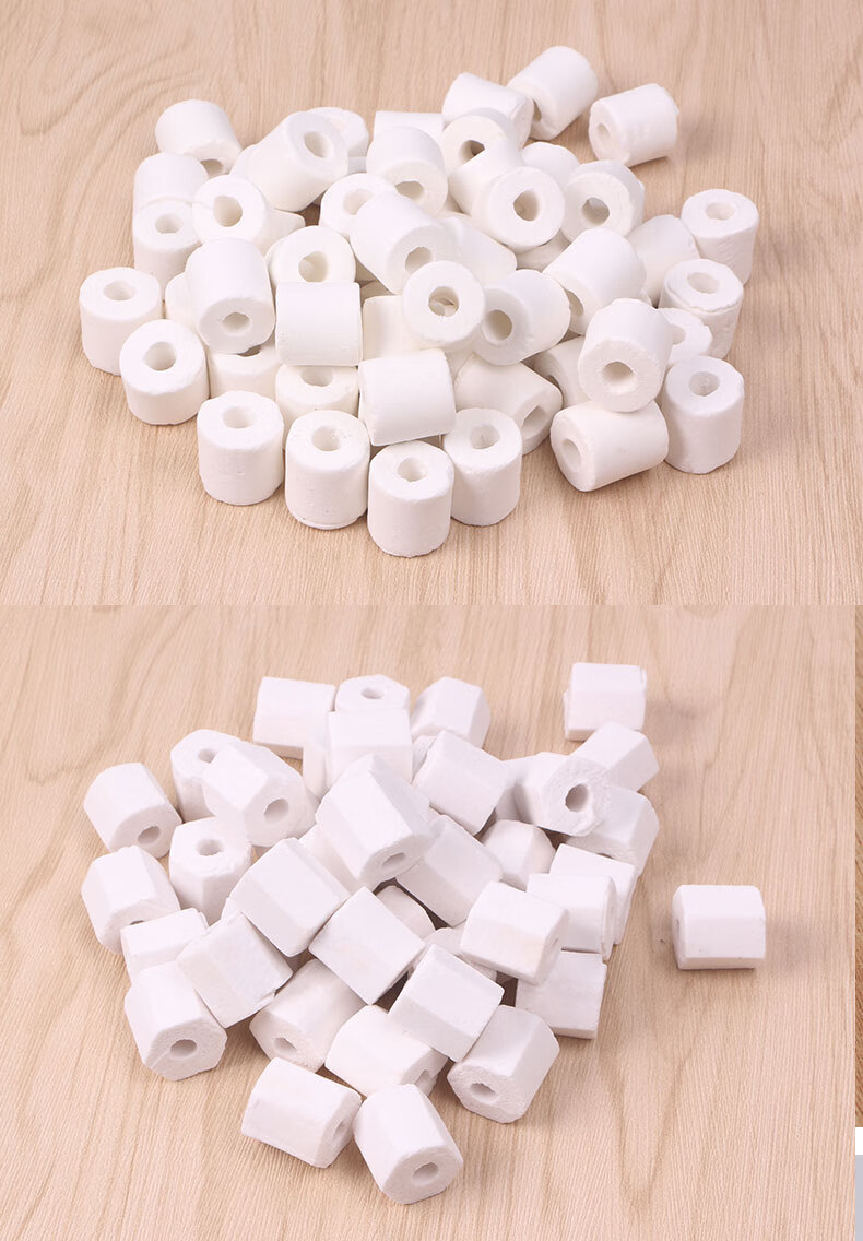 细菌屋净水生化环纳米石英过滤材料 六角陶瓷环10斤(赠2个网兜)【图片