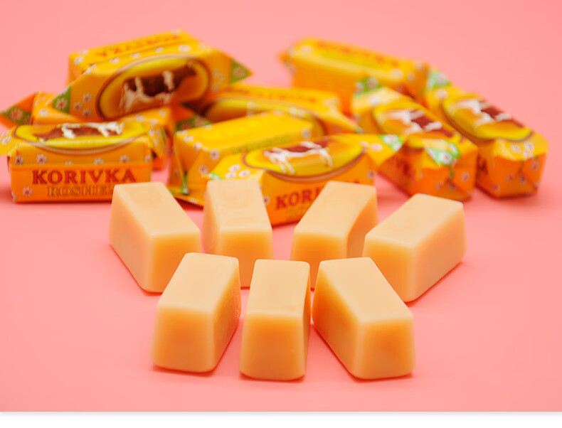 乌克兰进口如胜roshen蜂蜜夹心牛奶糖1000g炼乳黄油糖结婚喜糖散装