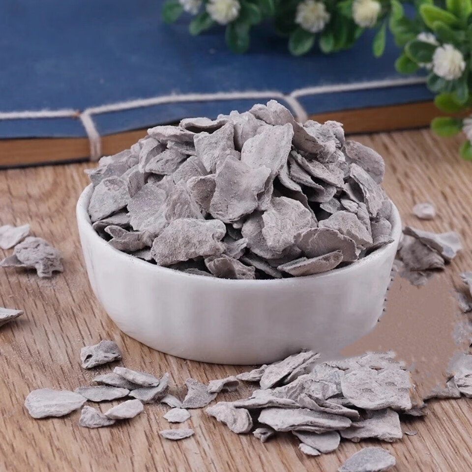 煅牡蛎中药材500g克牡蛎药用锻牡蛎壳牡蛎片可磨煅牡蛎粉