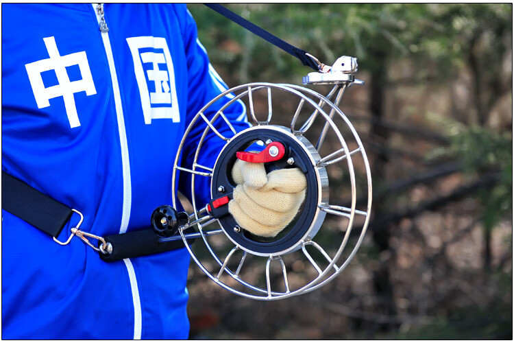 百特风筝配件新款不锈钢风筝线轮成人背带刹车手握轮大轴承静音潍坊大