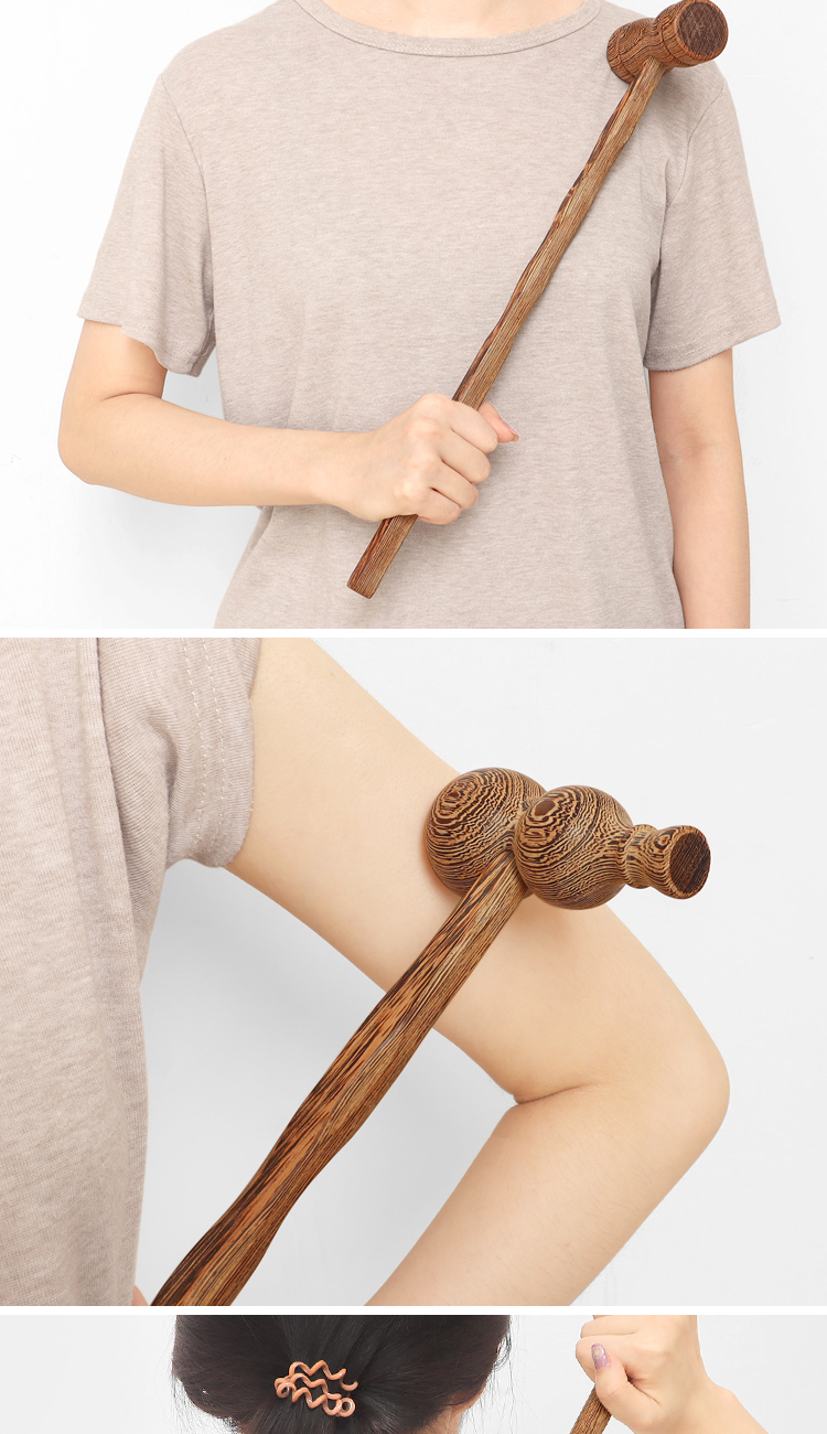 按摩锤鸡翅木质敲背锤经络肩颈拍打棒捶背器腿部穴位按摩器全身鸡翅木