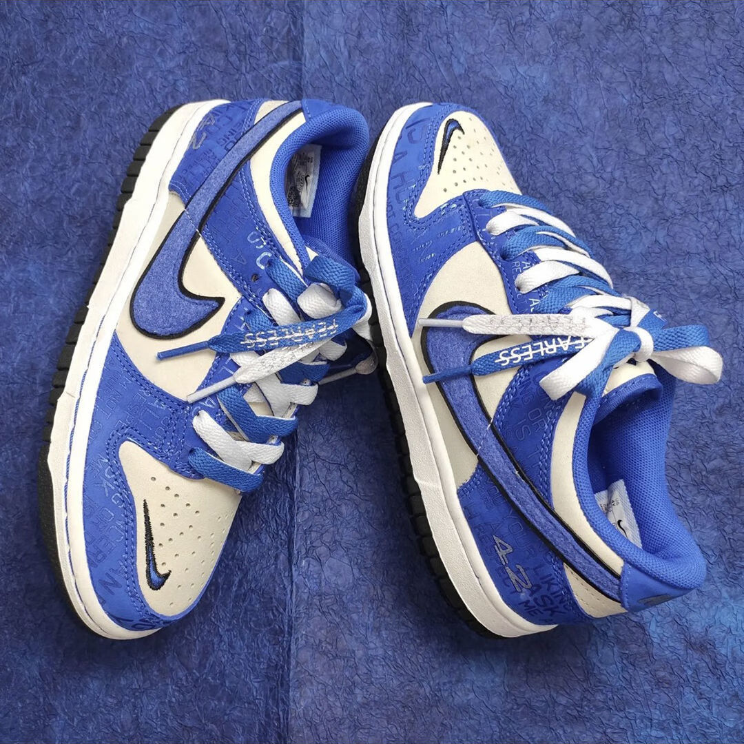 ajdunk_low_蓝色_罗宾逊75周年男女款低帮复古休闲板鞋 纯原dunk真皮